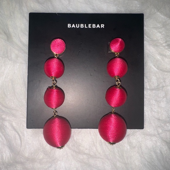 BaubleBar Jewelry - BaubleBar Hot Pink Statement Drop Earrings